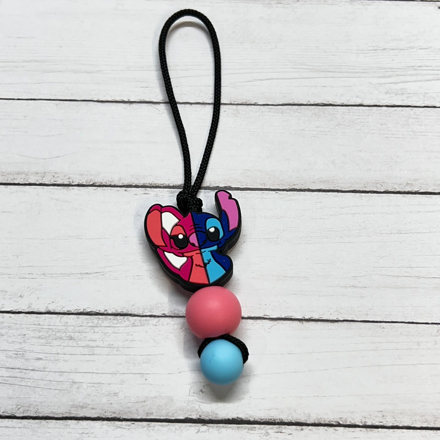 Pink & Blue Alien Zipper Charm